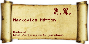 Markovics Márton névjegykártya